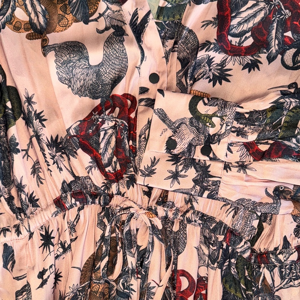 Scotch & Soda Dusty Rose Witchy Print Long Sleeve Dress - Picture 8 of 13